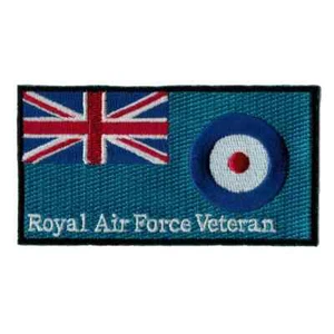 Royal Air Force Veteran Iron or sew on patch - HM Forces RAF Ensign badge - Picture 1 of 2
