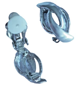 Ohr Clips silber glänzend + matt Ohrclips ModeSchmuck NEU + TOP - Bild 1 von 2