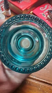 Hemingray No 42 Threaded Glass Insulator Vintage Antique Aqua Blue Green - Picture 1 of 9