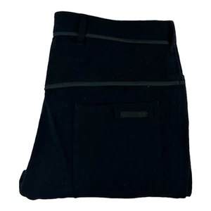 Prada Black Flannel Wool Nylon Trim Mens 5 Pocket Trouser Size EU 52 - Picture 1 of 9