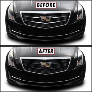 Superposición de apagón de eliminación de cromo para Cadillac ATS 2015-19 borde interior parrilla delantera - Imagen 1 de 3