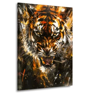 Acryl-Glas Bild Tiger Tierbild Abstrakt Art Modern Deko Wand Bilder Deko Plexi - Bild 1 von 7