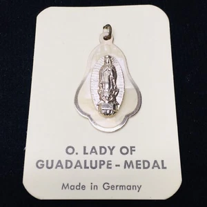 Vintage!! NUOVO!! Medaglia Nostra Signora di Guadalupe tono oro pietra lucida Germania •GRATIS SH!! - Foto 1 di 6