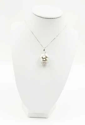 COLLANA CAMPANELLA TRAFORATA SMALTATA BIANCO IN ARGENTO 925 RODIATO IN ORO 18KT - Immagine 1 di 3