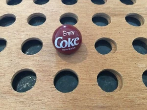 VINTAGE | Enjoy Coke | White Print on Burgundy Marble - Picture 1 of 4