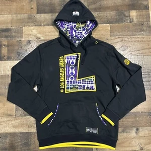 Two Hype Los Angeles Lakers 90's Kente Letter Black Hoodie Mens Size L Large - Picture 1 of 8