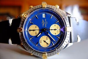 Breitling Chronomat B13048 Automatic Men's Watch Blue ETA cal.7750 39mm #918