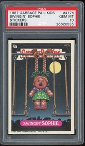 1987 Topps Garbage Pail Kids 10th Series #417b Swingin' Sophie PSA 10 GEM MINT - Picture 1 of 2