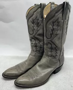 Rios of Mercedes Damengröße 10,5 AA grau Leder Westernstiefel - Bild 1 von 10