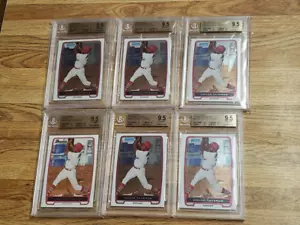 Lot OF 6 - 2012 12 Bowman Chrome Oscar Taveras RC #BCP102 BGS 9.5 Cardinals - Picture 1 of 10