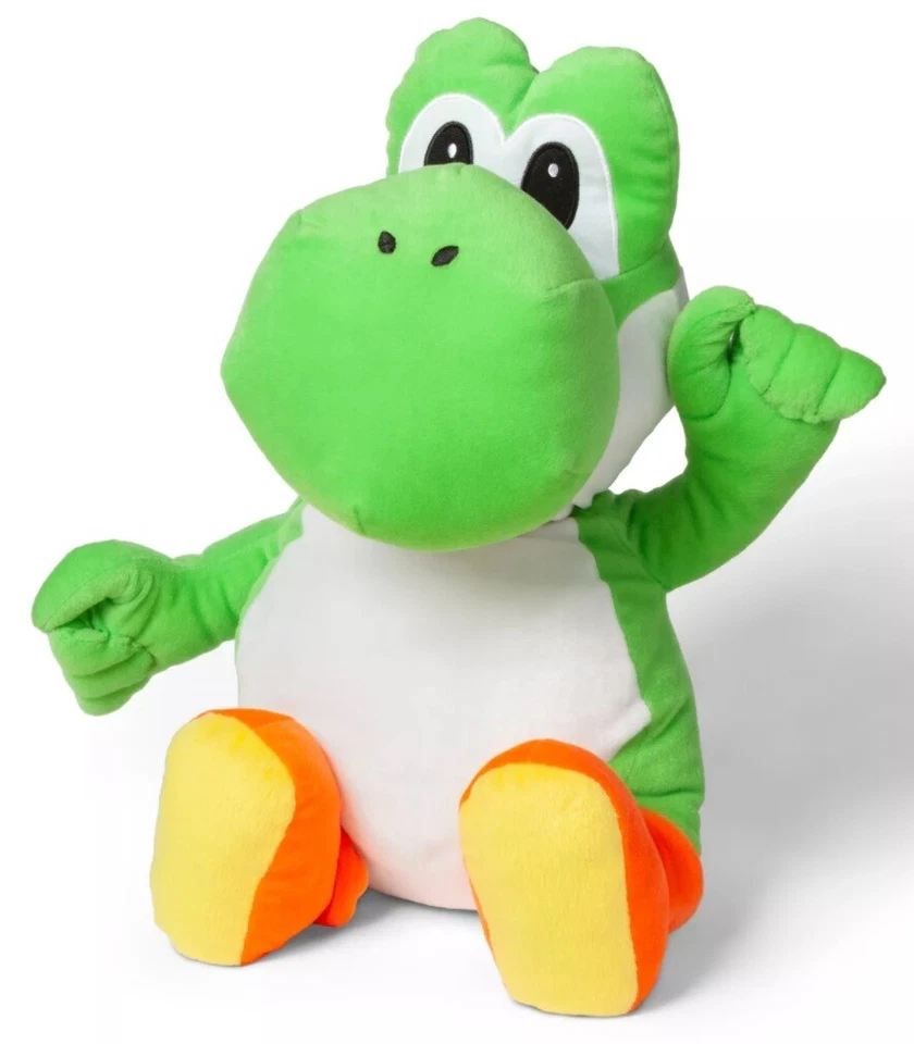 Nintendo Super Mario 20 Inch Yoshi Plush Pillow Toy Soft Shell Pocket W/Tags