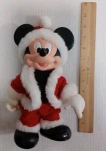 Vintage Arco Disney’s Santa Mickey Mouse Vinyl Puppe, Weihnachten Mickey - Bild 1 von 9