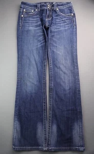 Pantalones de mezclilla para mujer Miss Me corte flor de lis embellecidos elásticos talla 31x34 - Imagen 1 de 12