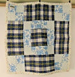 Cojín cambiador vintage acolchado a mano para cuna de bebé 22 x 22 - Imagen 1 de 6
