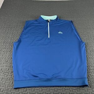 FootJoy Vest Mens 2XL Blue 1/4 Zip Pullover Golf Windbreaker Sleeveless
