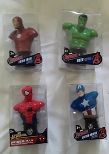 Marvel Mini Bust/Paper Weights Cake Toppers Spiderman, Hulk, Iron Man, C. A. - Picture 1 of 5