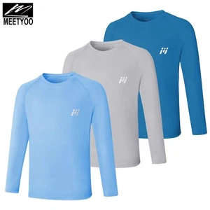 3 Pack Boy's UPF 50+ Sun Protection Long Sleeve Rash Guard Swim Shirts Youth SPF - Picture 1 of 12