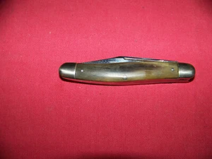 Vintage Japan Made Horn Handle Valor Farmers 4 in. Stockman Pocket Knife Nice - Picture 1 of 8