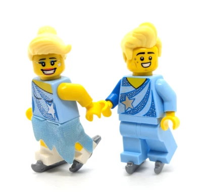 LEGO CMF Minifiguras - Par de patinaje sobre hielo masculino y femenino - Equipo de patinador artístico (col Foto 1 de 4