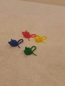 1986 Milton Bradley Mouse Trap Replacement Parts Mice (4) - Picture 1 of 5