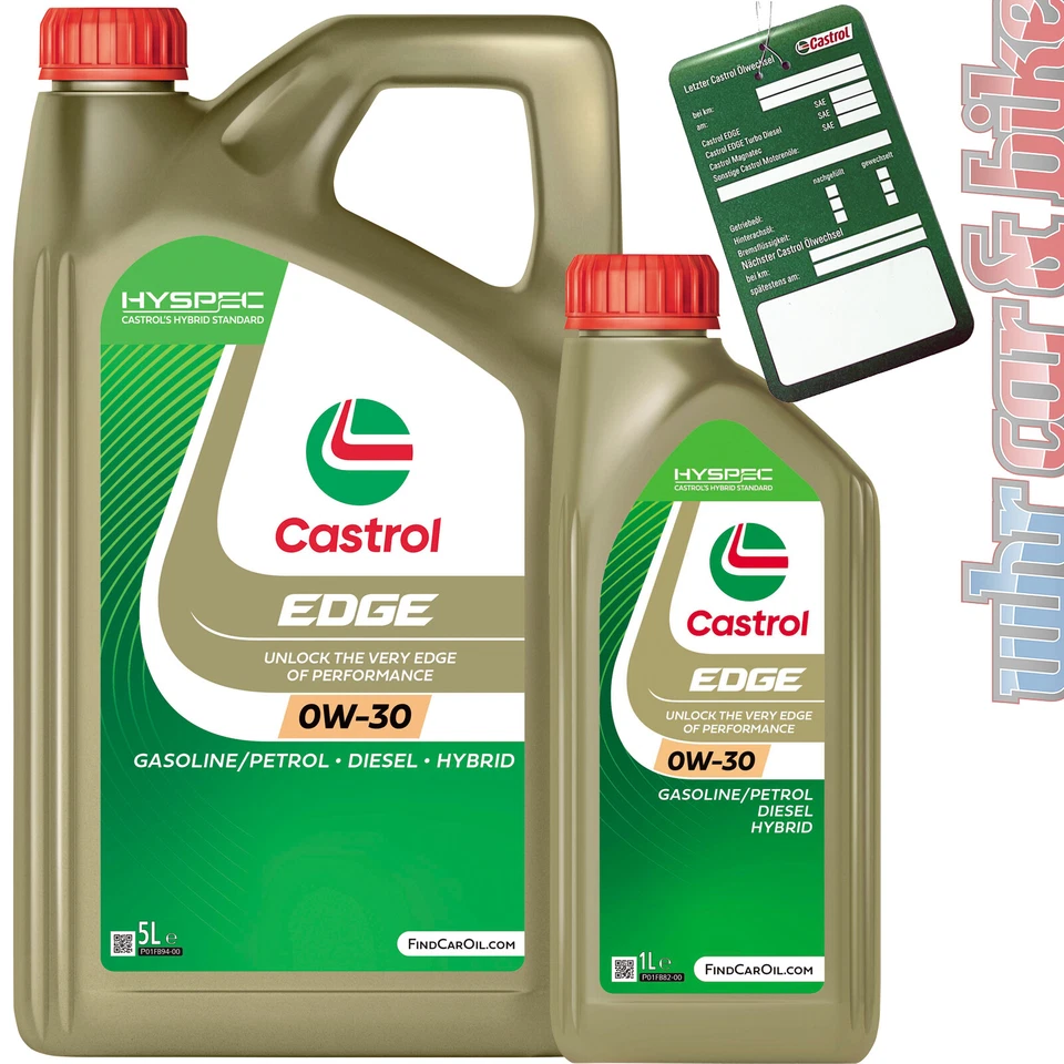Olio motore Castrol EDGE 0W30 6L BMW Longlife-04 LL19FE MB 229.31+51 OPEL RENAULT