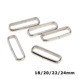 5Pcs Watch Strap Retaining Keeper Hoop Loop Buckle Holder Ring Stainless Steel - Picture 1 of 11