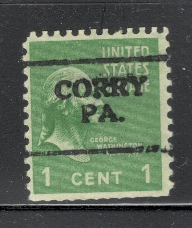Sc # 804 ~ 1 cent Washington Issue, Precancel, CORRY PA. - Image 1 of 1