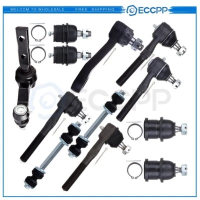 Juego de 12 piezas de rótula extremos de varilla de amarre Pitman brazo ralentí para Ford F-150 1997-2003 4x4 Foto 1 de 4