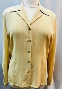 Gelbe Seidenbluse Größe L - Bild 1 von 14