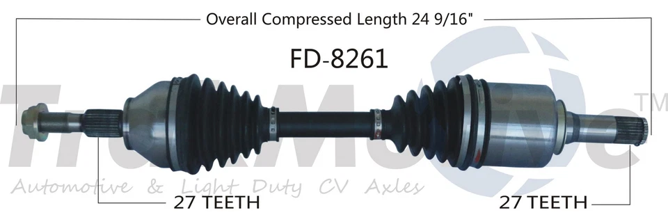 For Lincoln MKZ 13-15 3.7L V6 Front Driver Left CV Axle Shaft SurTrack FD-8261 - Image 1 of 1