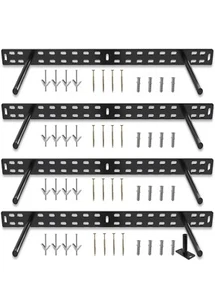 4x22-Inch Hidden Floating Shelf Brackets Support For Wood Shelves 6 inch Rods - Picture 1 of 13