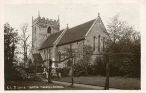 REAL PHOTOGRAPHIC POSTCARD OF HOOTON PAGNELL CHURCH, WEST YORKSHIRE BY SCRIVENS - Picture 1 of 2