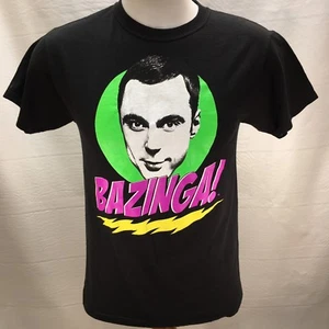 The Big Bang Theory T-shirt Black Sz Small Sheldon Cooper Bazinga funny Shirt - Picture 1 of 5