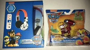 Paw Patrol Marshal Kid Safe Headphones & PAW PATROL MARSHALL SUPER PAWS SET NEW - Picture 1 of 8