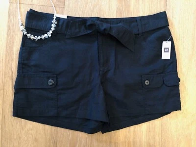 Pantalones Cortos de Vestir GAP Azul Marino Lino y Algodón 4" Carga Utilidad Talla 14 Nuevos con Etiquetas Precio de venta sugerido por el fabricante $50 Foto 1 de 4