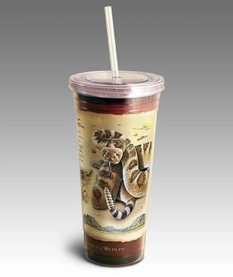 RATTLESNAKE--24 oz. Vaso de acrílico aislado de doble pared/American Expedition Foto 1 de 4
