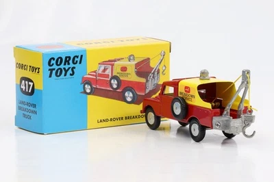 1:46 Corgi Toys Land Rover camion guasto con verricello n. 417 Rep - Immagine 1 di 4