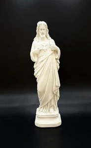 Statua Sacro Cuore Bianco 12" Gesù - Foto 1 di 3