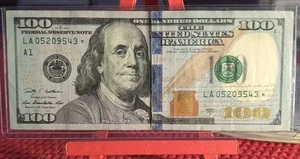 $100 Dollar Bill ⭐*Star Note*⭐ Series 2009A RARE Great Condition #05209543* - Picture 1 of 3
