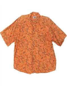 JOCKEY Mens Short Sleeve Shirt XL Orange Floral Cotton CN30 - Picture 1 of 3