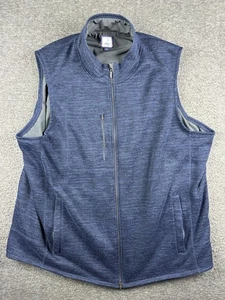 Johnnie-O Weste Herren 4XLT Admiral blau Pullover Fleece durchgehender Reißverschluss Logo JMWT1100T - Bild 1 von 12