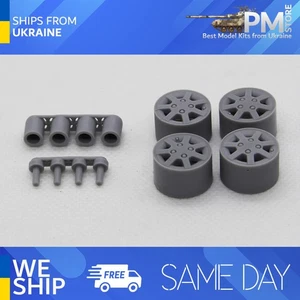 Ruedas DiOlex DP24051 1/24 14 pulgadas aros Toyota 7 patas para Aoshima Fujimi Tamiya - Imagen 1 de 3
