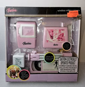 Barbie Wireless Video Camera VCR Required New In Box Glitter Pink Tripod Tape - Bild 1 von 24