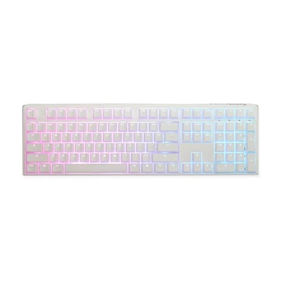 One 3 Pure White Hotswap RGB Mechanical Keyboard (Cherry MX Blue) - Image 1 of 4