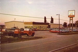 IL Macomb Royal Pontiac Buick GMC 1973 concesionario camiones postal anochecer 4x6 C43 - Imagen 1 de 2