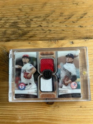 2018 topps tribute yu darvish and masahiro patch card 023/150 - Image 1 of 2