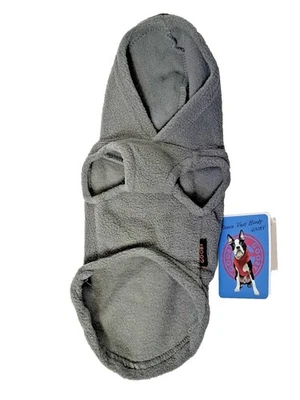 Gooby Fleece Vest Hoodie Dog Sweater - Gray, X-Small - Warm Pullover Dog Hood XS - Image 1 of 4