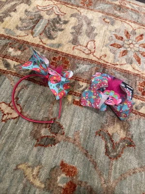 NEW Scunci TROLLS WORLD TOUR POPPY HEADBAND And Bow - Image 1 of 4