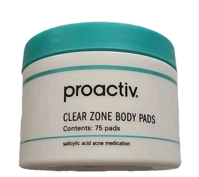 Almohadillas corporales Proactiv Clear Zone 75 almohadillas ácido salicílico medicamento para el acné EXP 04/2026 Foto 1 de 4
