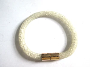 Signed Swarovski White Stardust Bracelet Gold Plated - Picture 1 of 4